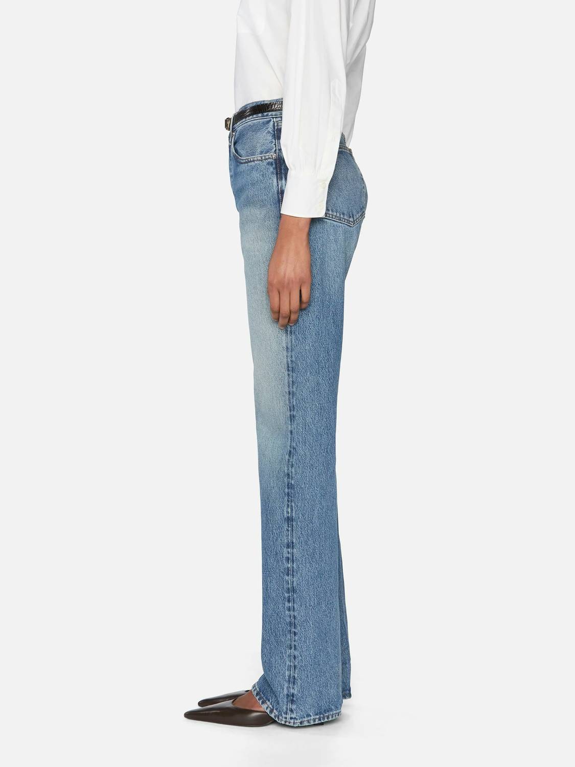 Frame - Vertical High Rise Straight Leg Jeans