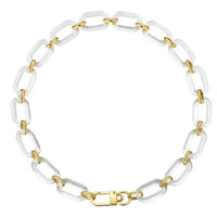 Sahira Jewelry Design - Women's Jenna Acrylic Clear Necklace