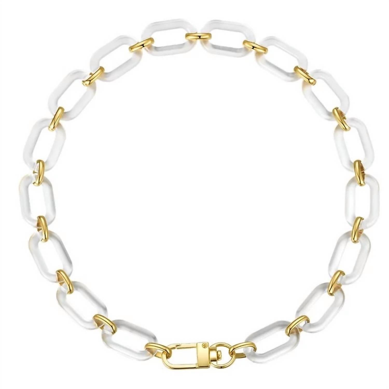 Sahira Jewelry Design - Women's Jenna Acrylic Clear Necklace