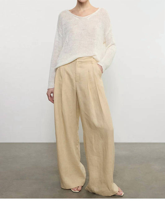 Enza Costa - Linen Pleated Trouser