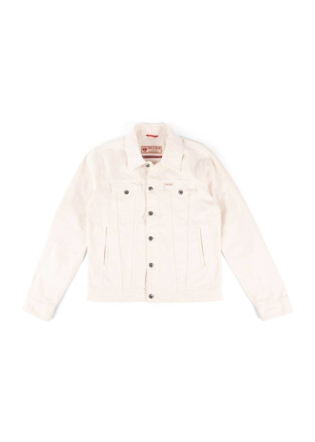 Iron & Resin Men's 1st Gen Bull Denim Rambler Jacket in antique white - men's jacket