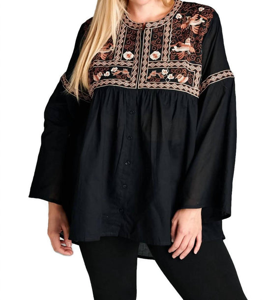 Velzera - Button Down Embroidered Shirt