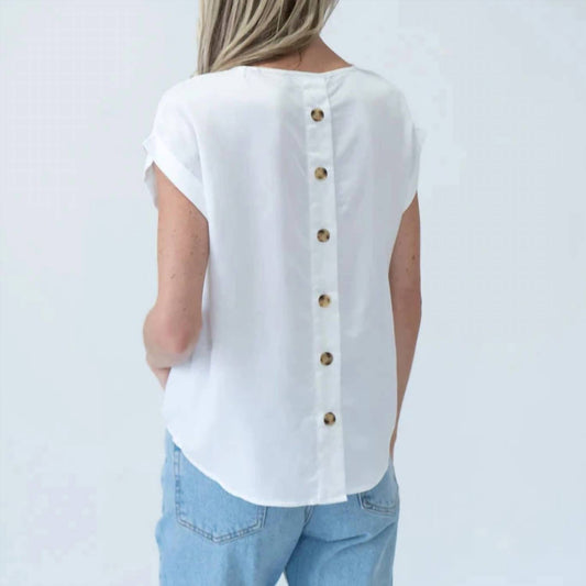 Six/Fifty - Kaitlin Button-back Short Sleeve Top
