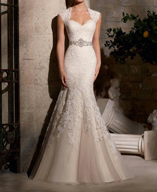 Morilee - Lace Embroidered Wedding Gown