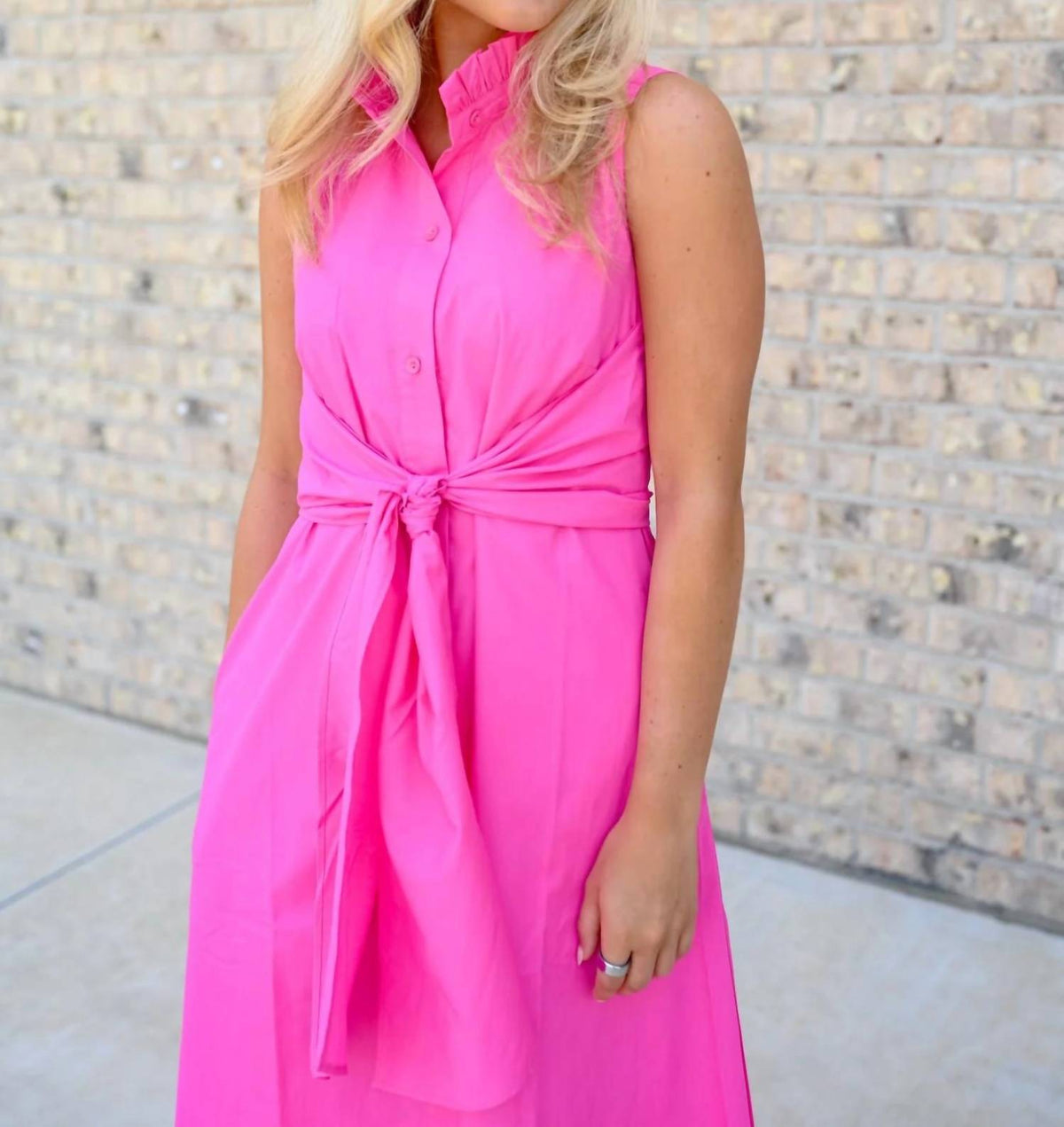 Joy Joy - Sleeveless Wrap Midi Dress