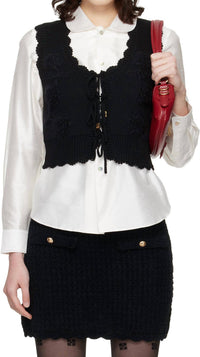 Ganni - Crochet Applique Vest