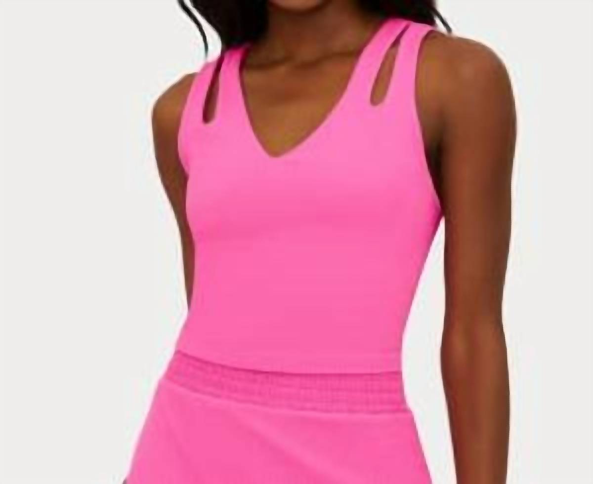 Beach Riot Evelina Active Tank in strawberry - women's tank top