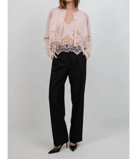 Whiteroom+Cactus - Knitted Sweater with Lace Edge Detailing