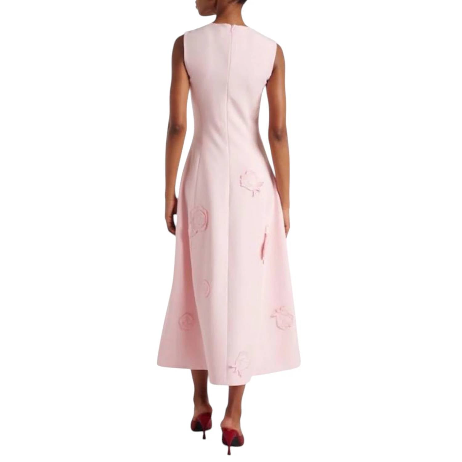 Leo Lin - Cleo Appliqué Sleeveless Midi Dress