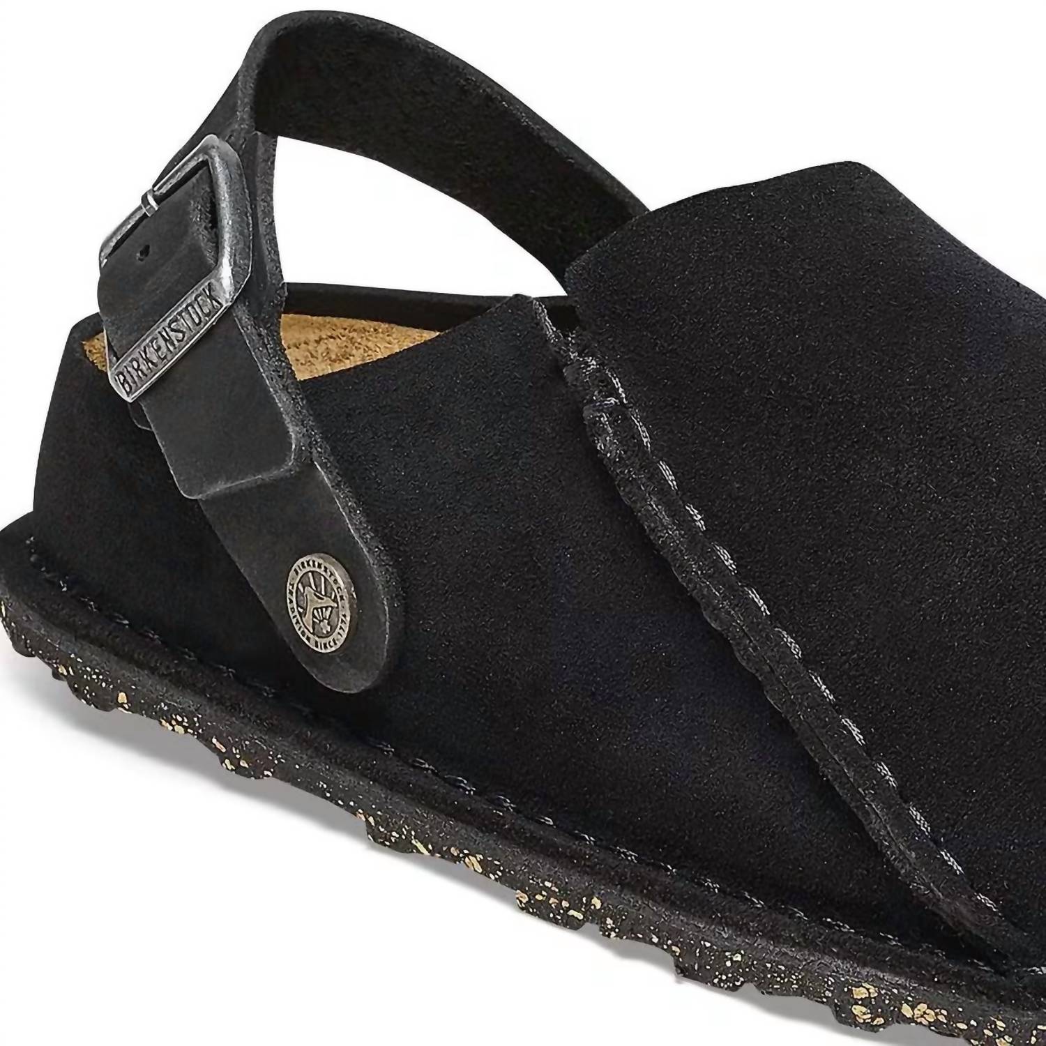 BIRKENSTOCK Women's Lutry Suede Clog in black - women's shoe - view 6