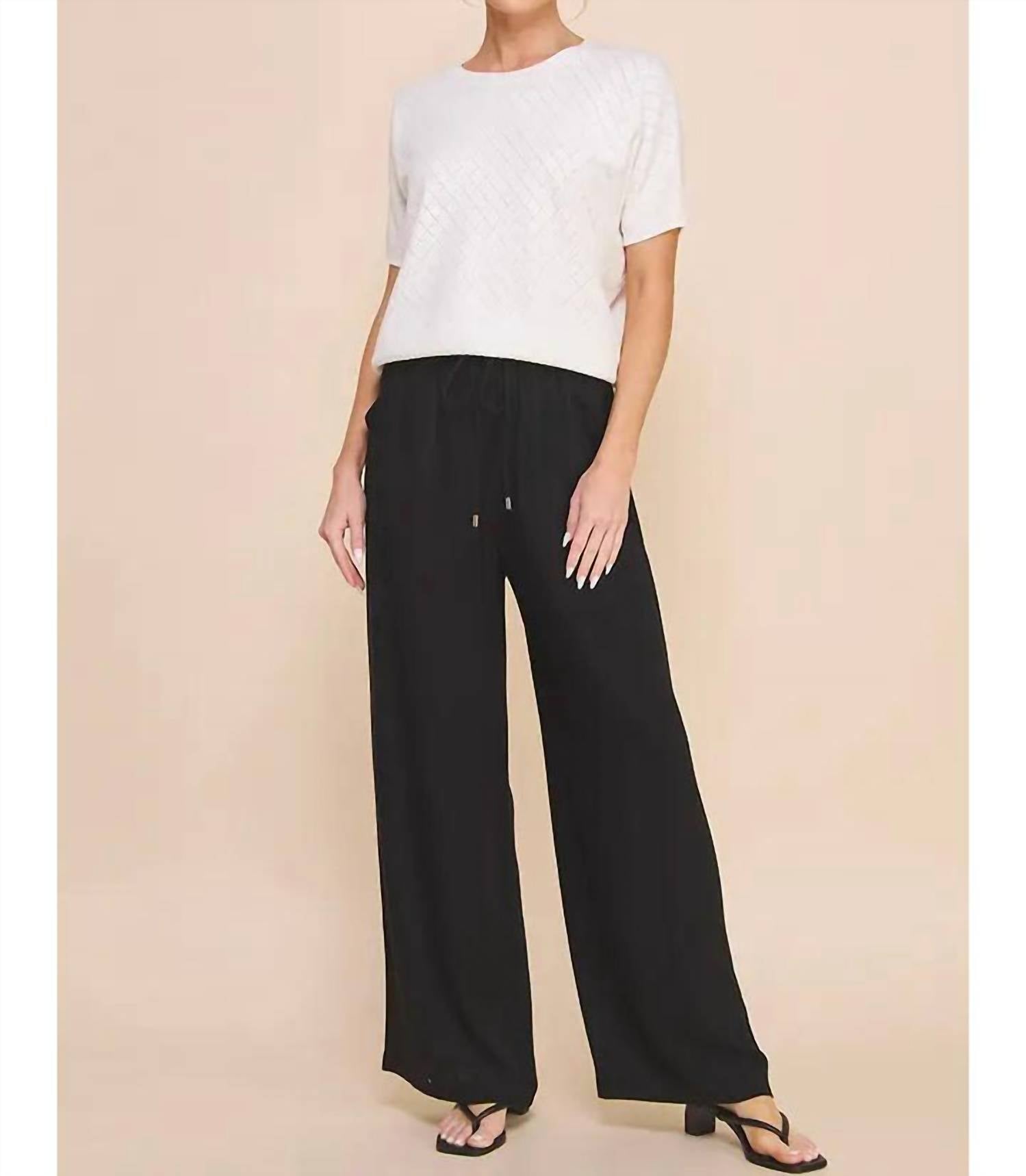 Allie Rose - Soft Linen Wide Leg Pants