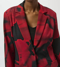 Joseph Ribkoff - Abstract Print Straight Blazer Jacket