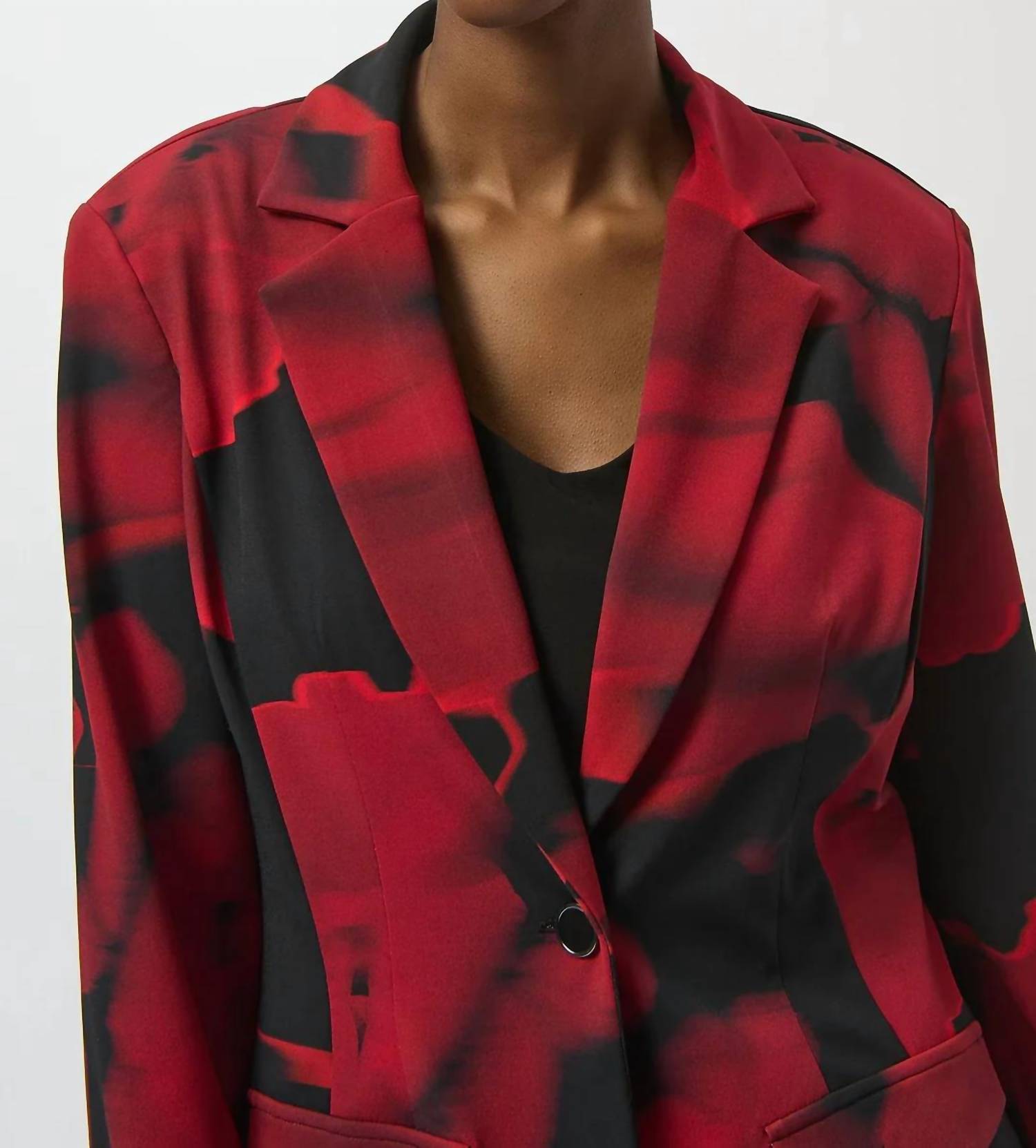 Joseph Ribkoff - Abstract Print Straight Blazer Jacket