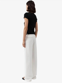 St. Agni Fine Band Carter Trouser in off white - women's pants - alternate view