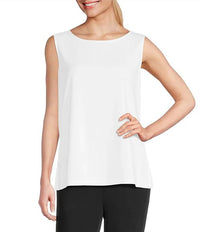 Multiples - High Crew Neck Sleeveless Knit Tank Top