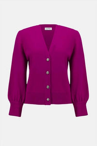 Joseph Ribkoff - V-neck Puff-sleeve Blouse