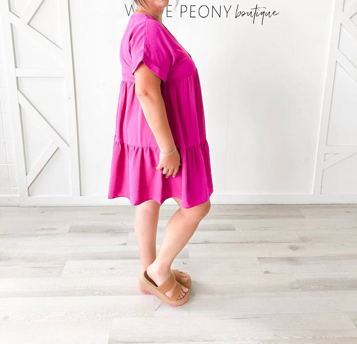 She + Sky - Caroline V-Neck Tiered Dress