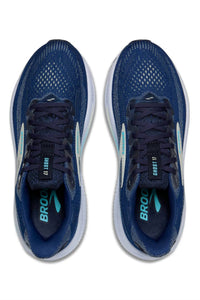 BROOKS Women's Ghost 17 Running Shoe in navy green turquoise - women's shoe - alternate view