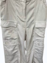 Hunter & Brown Women's Cargo Corduroy Pant - Plus in cream - women's pants - detail view