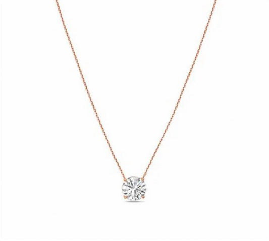 Diana M Jewels - 5.00 Cts Lab Grown Diamond Solitaire Pendant Necklace