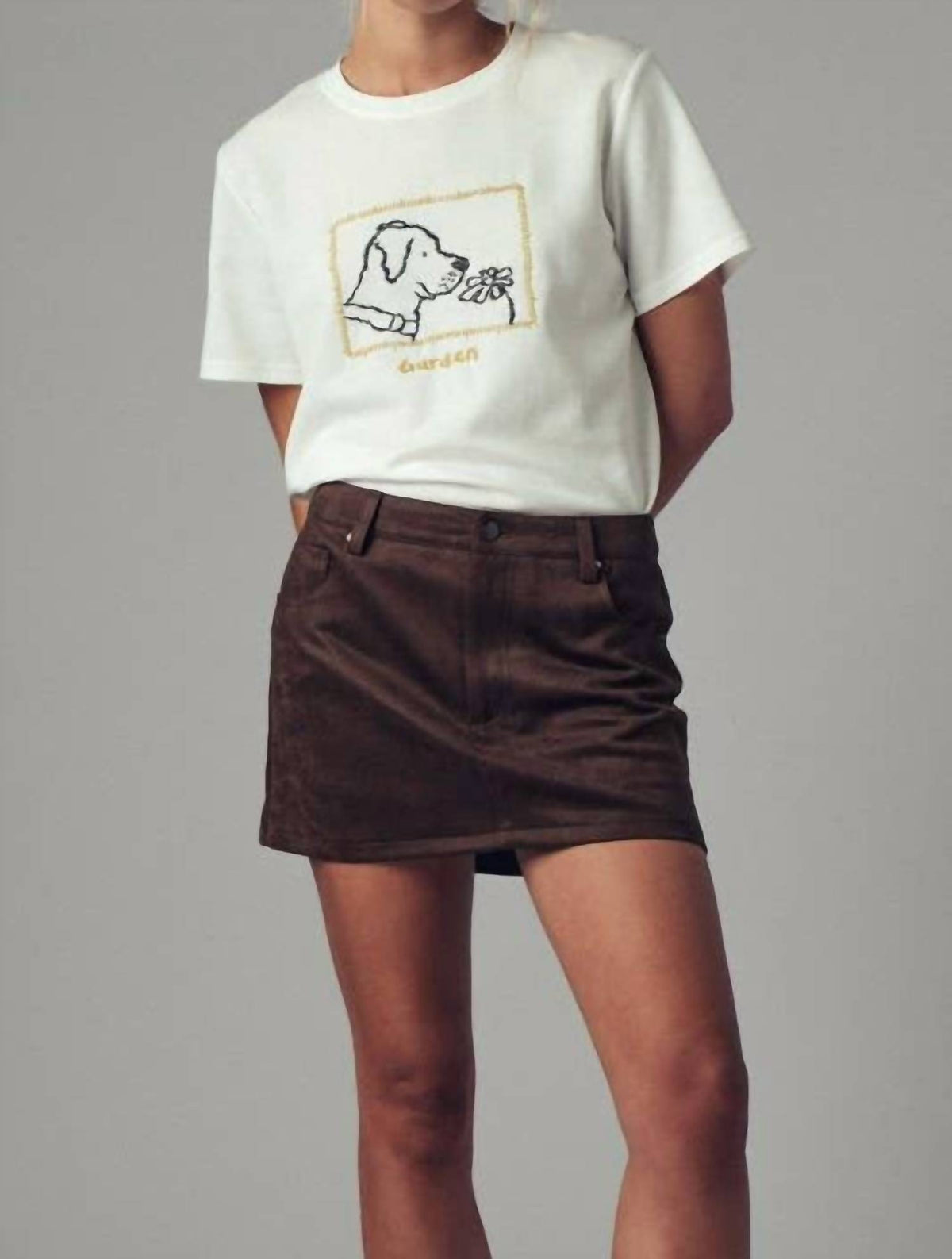 Urban Daizy - Women's Faux Suede Mini Skirt