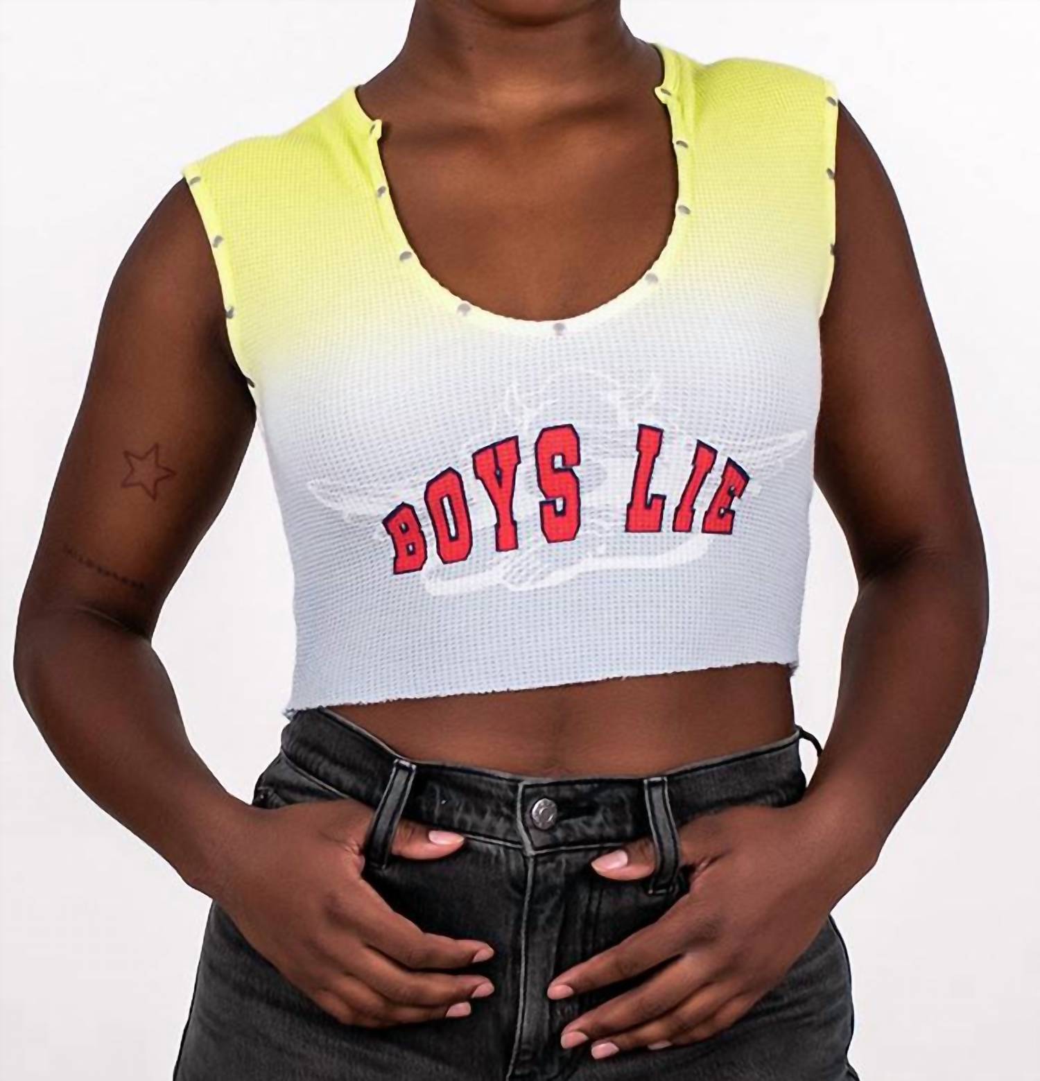 BOYS LIE Fool Me Once Rebel Tank Top in tie dye - women's tank top - view 4