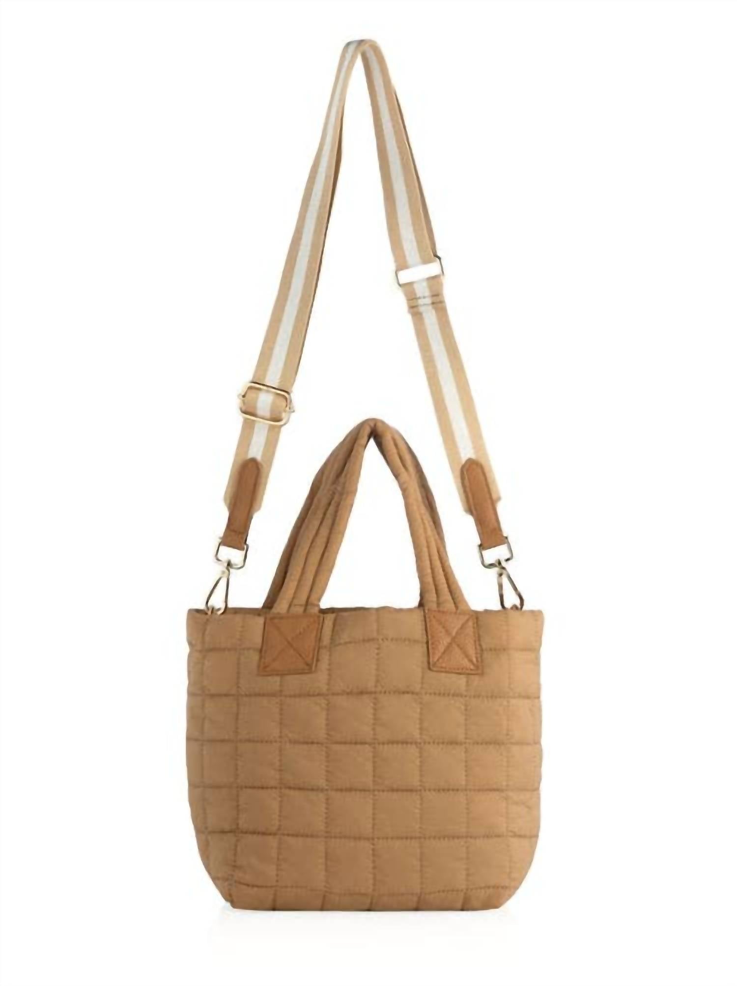 Shiraleah Women's Ezra Mini Tote Cross-body Bag in tan - women's bag