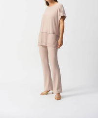 Joseph Ribkoff - Short Sleeve Silky Knit Mesh Tunic Top