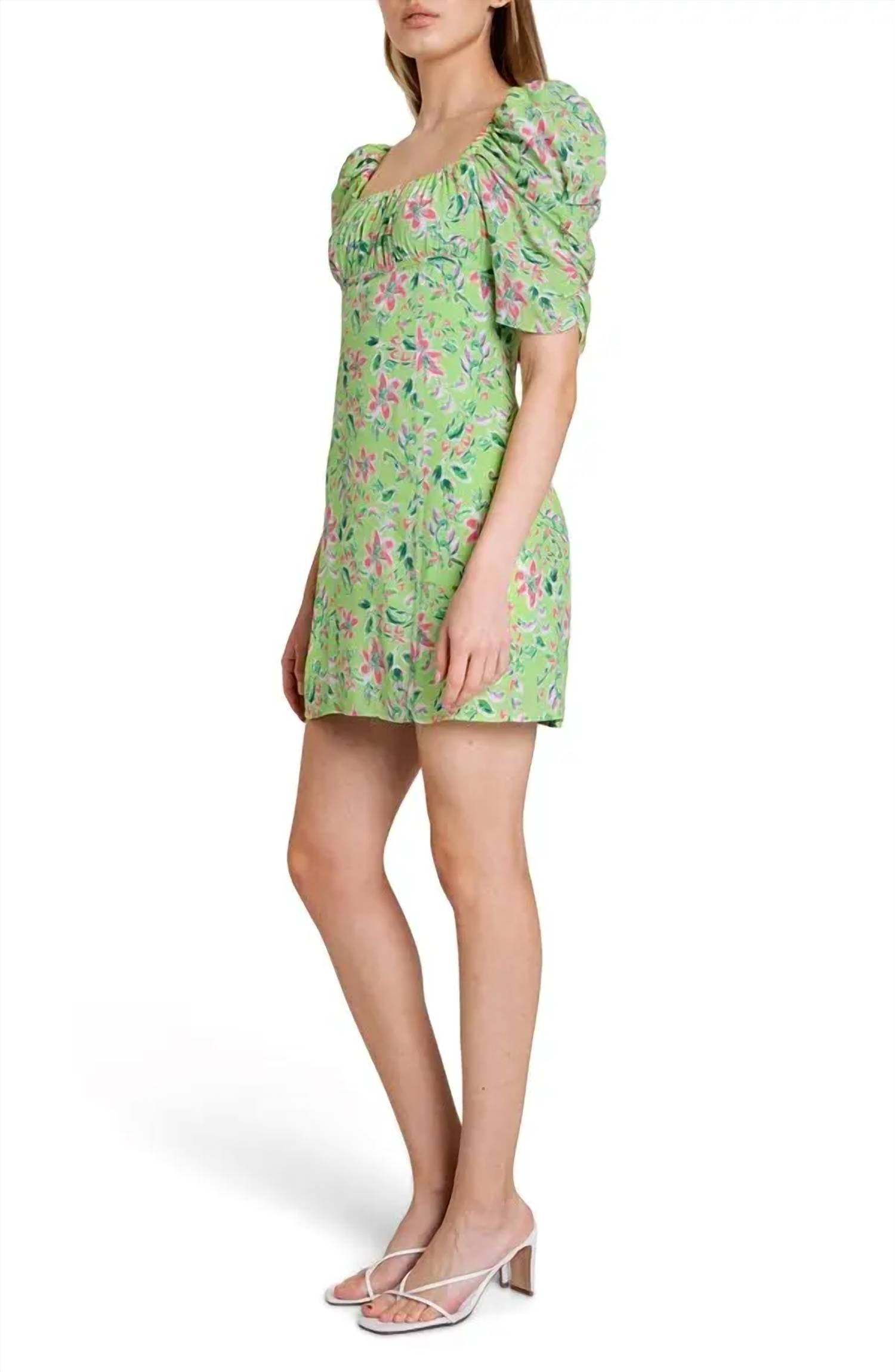 Wayf - Liv Floral Puff Sleeve Dress