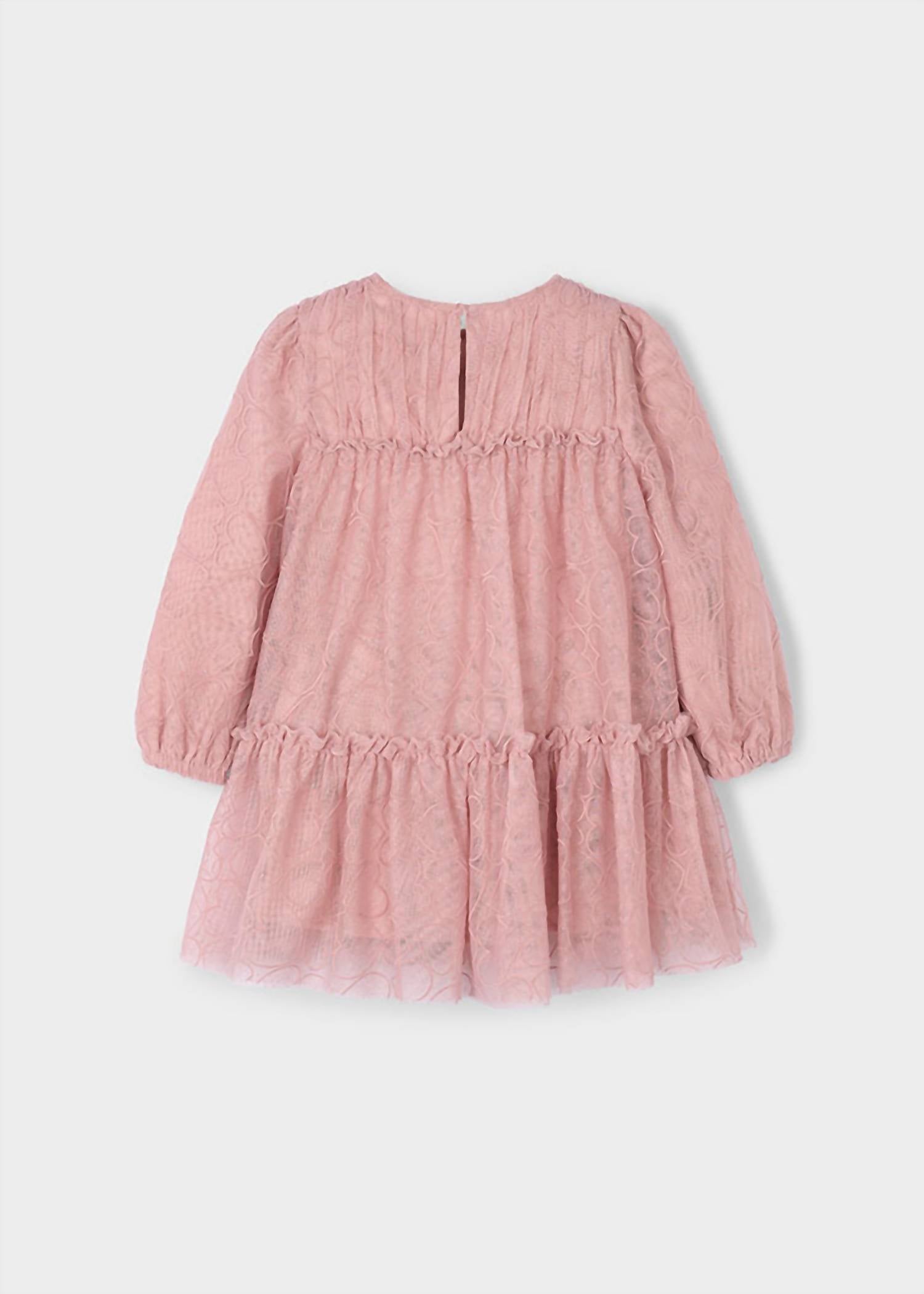 Mayoral - Girls Printed Tulle Dress
