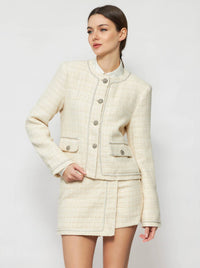Solgo Atelier - Pogonia Tweed Bouclé Crop Jacket