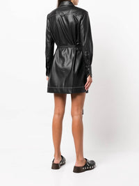 LYNN BELTED-WAIST SHIRT-DRESS