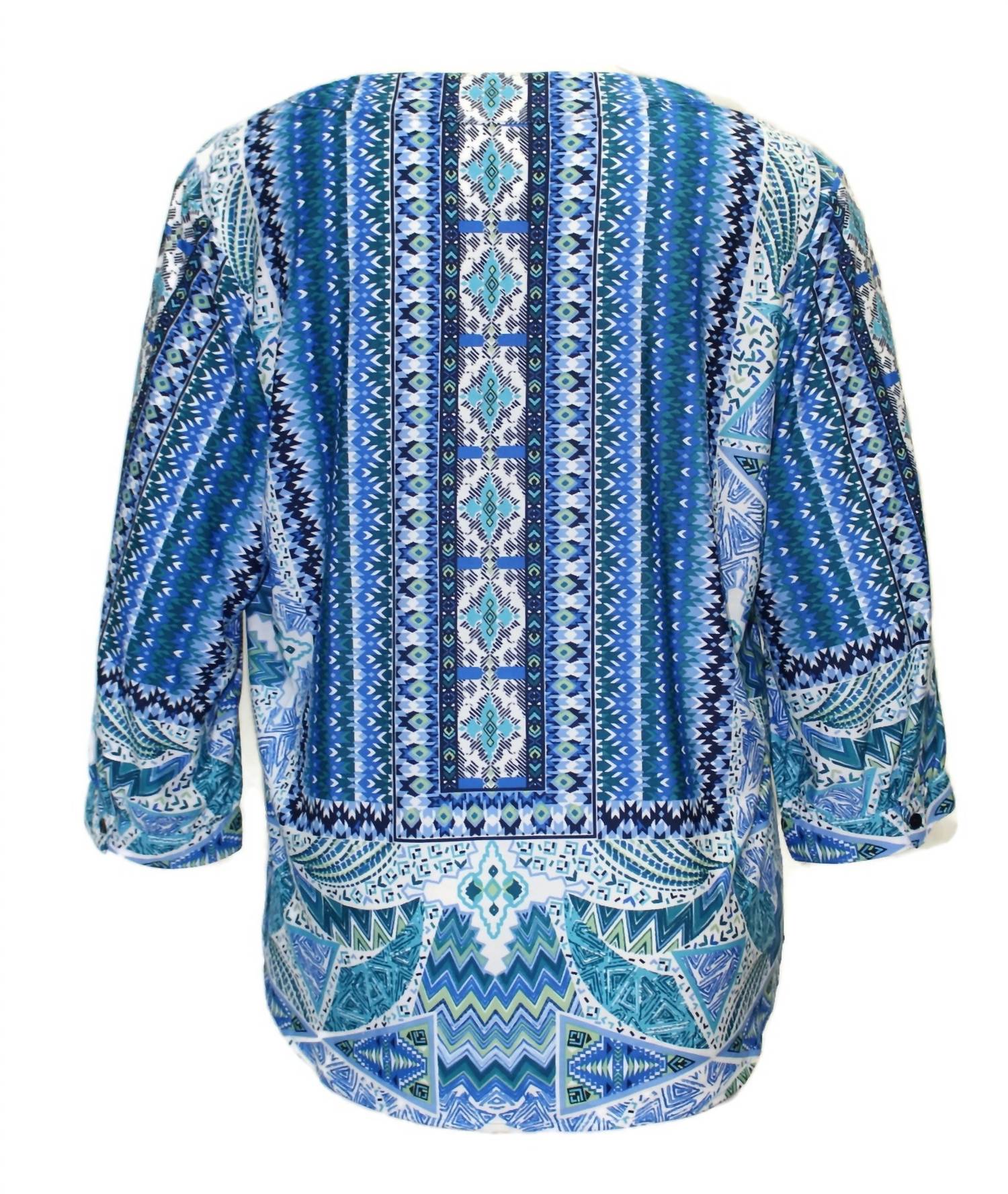 N Touch - Women's Peggi Abstract Print Top