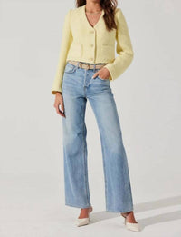 Astr - Marleigh V-neck Tweed Jacket