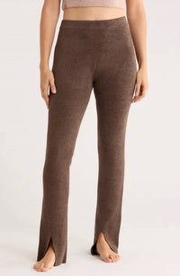 BAREFOOT DREAMS CozyChic Ultra Lite Slim Slit Pant in java - women's pants