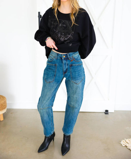 Apricot - Mya Utility Barrel Jean