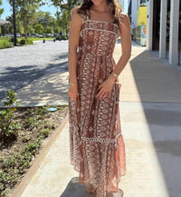Mint Exclusives - Lynette Bohemian Embroidered Maxi Dress