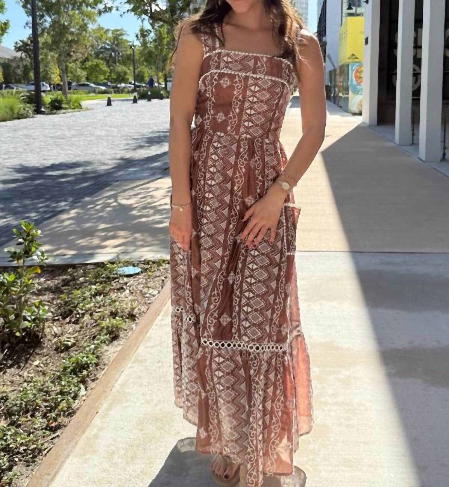 Mint Exclusives - Lynette Bohemian Embroidered Maxi Dress