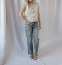By Together - Oyster Cafe Seashell Button Sweater Top
