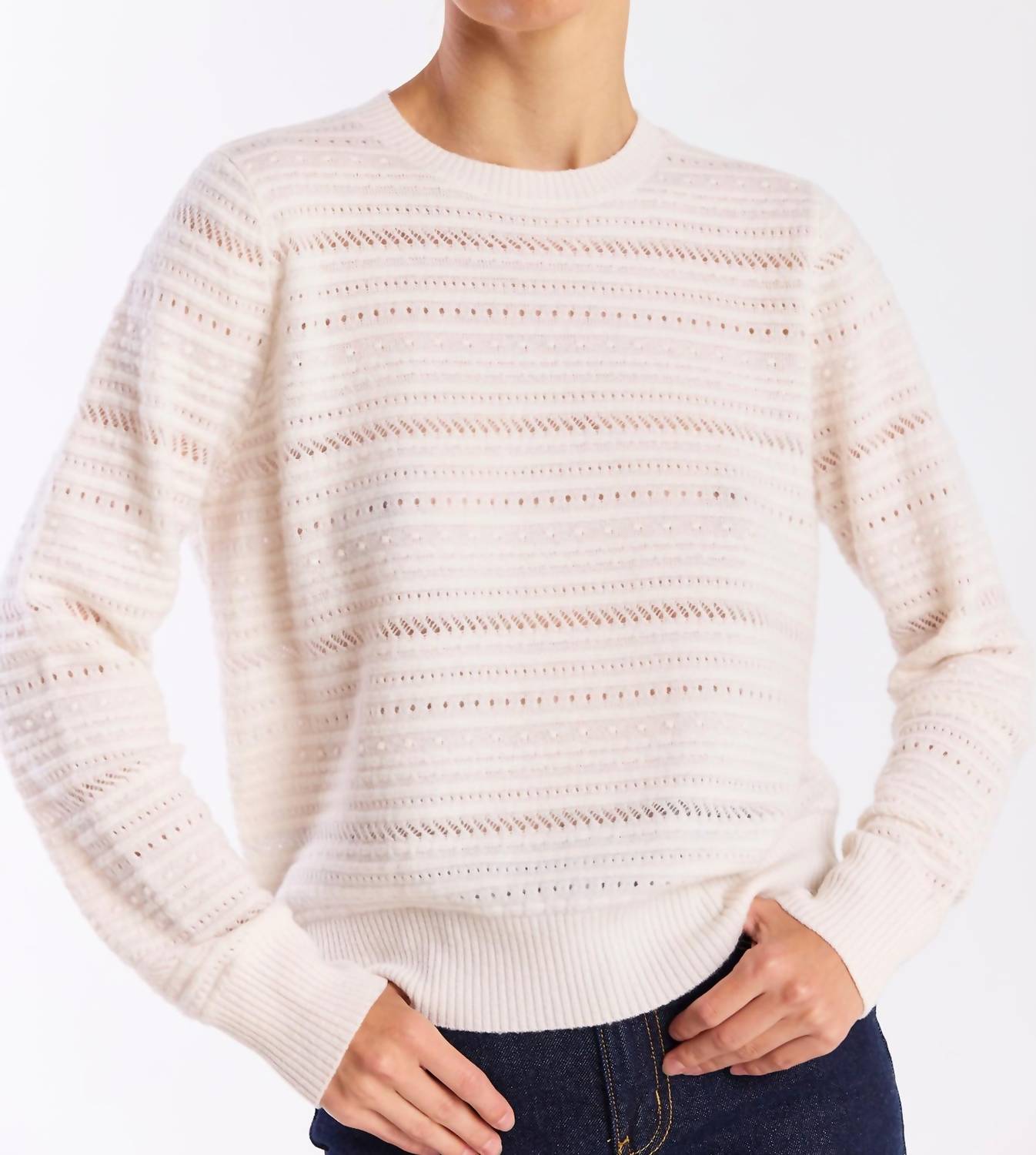 Brodie Cashmere - Textured Taylor Crewneck Top