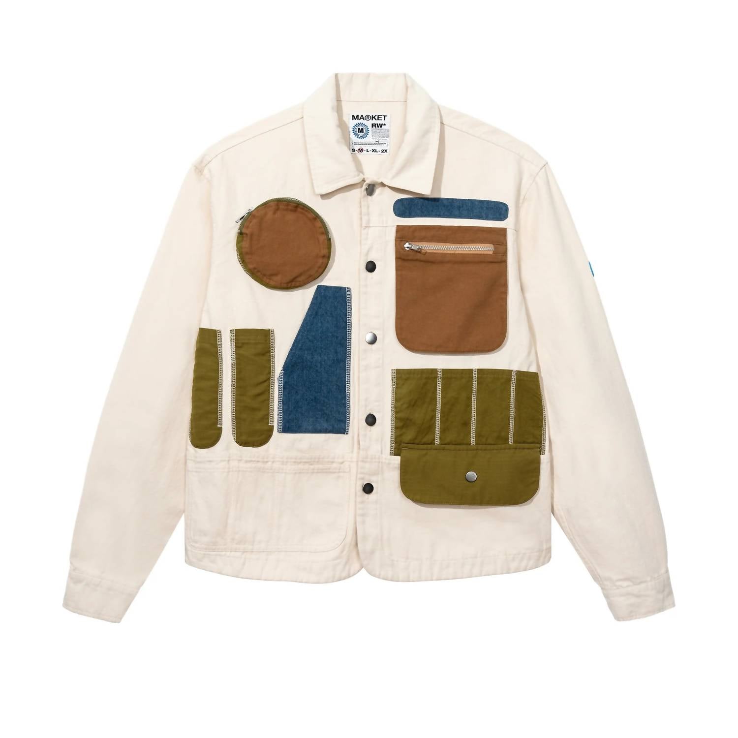 MARKET Workstation Overshirt in beige - men's shirt - alternate view