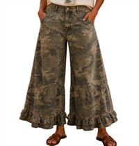 Lovlov - Ruffle Hem Wide Leg Pants
