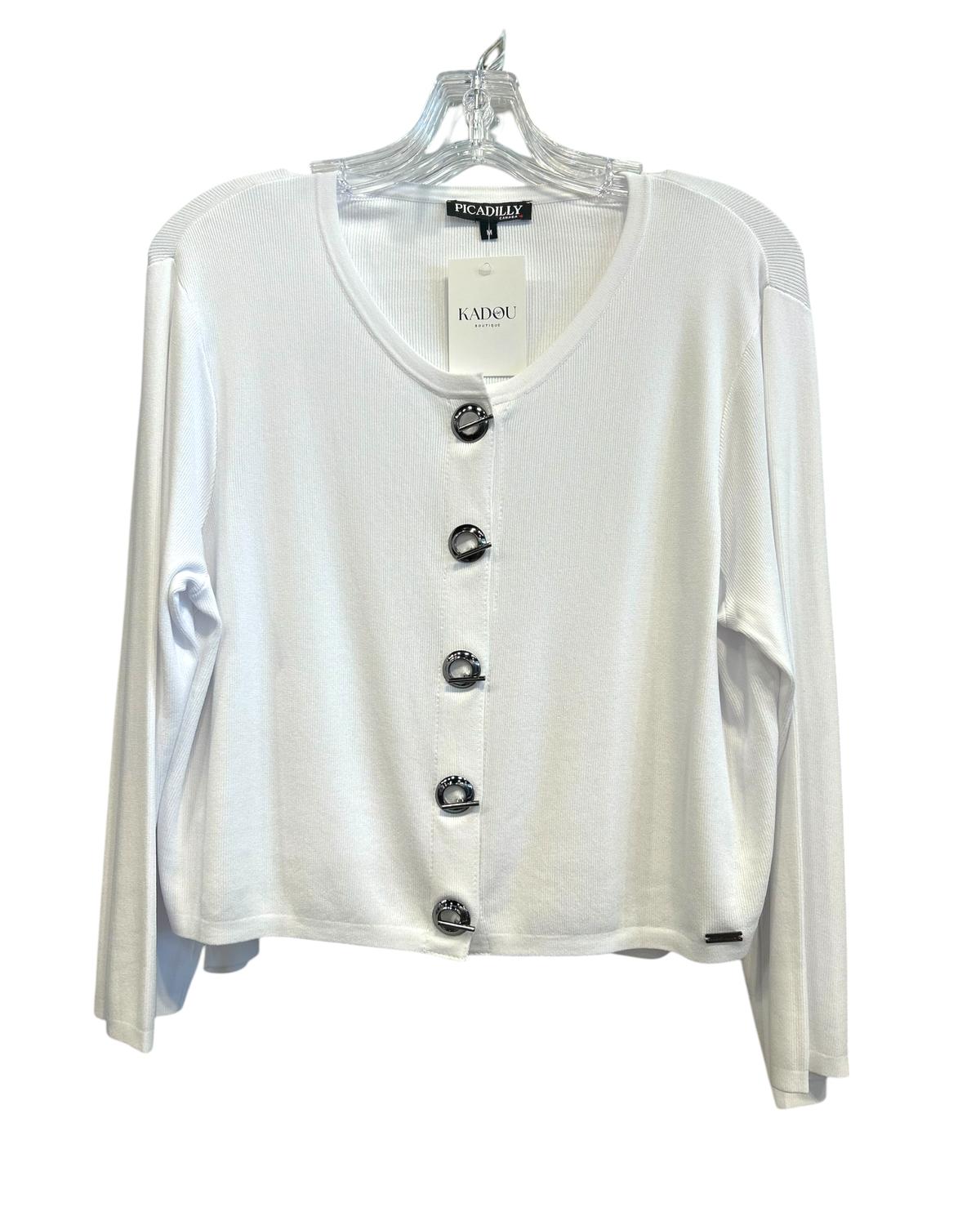 Picadilly - Women's Elegant Eyelet Closure Cardigan