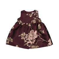 MarMar Copenhagen Daelyna Long Sleeve Dress in deep mulberry jacquard - kids' dress - alternate view