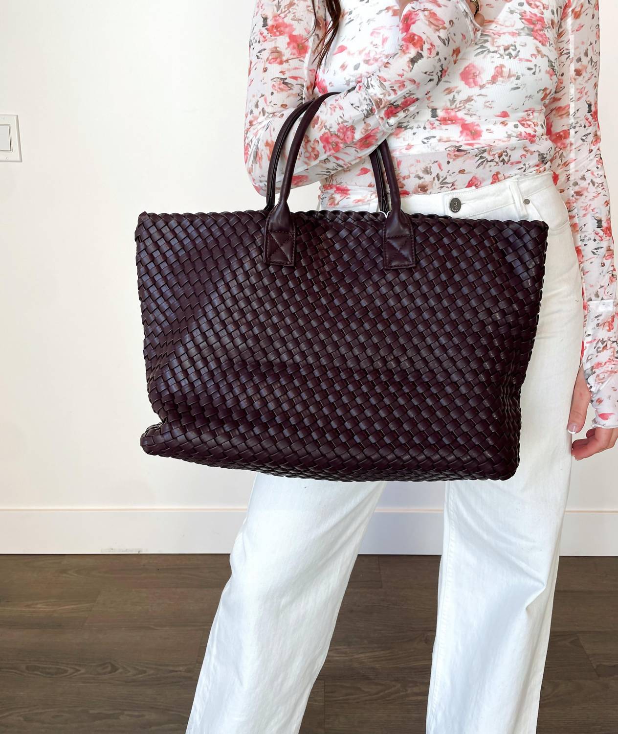 Urban Expressions - Women's Ithaca Woven Vegan Leather Tote Bag