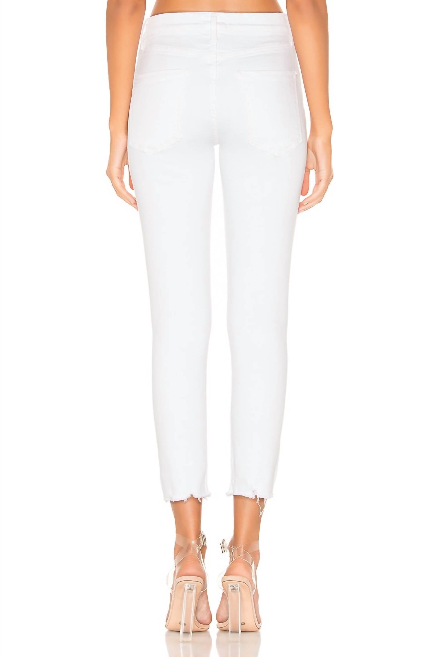 AGOLDE Sophie High Rise Skinny Crop Jean in sanction - women's jeans - detail view