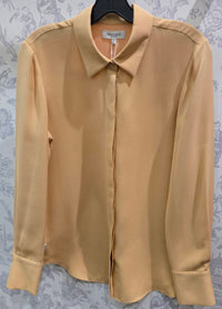 Lafayette 148 Women's Georgette Blouse in straw - women's blouse