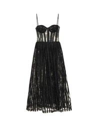 Patbo - Lurex Tulle Bustier Midi Dress