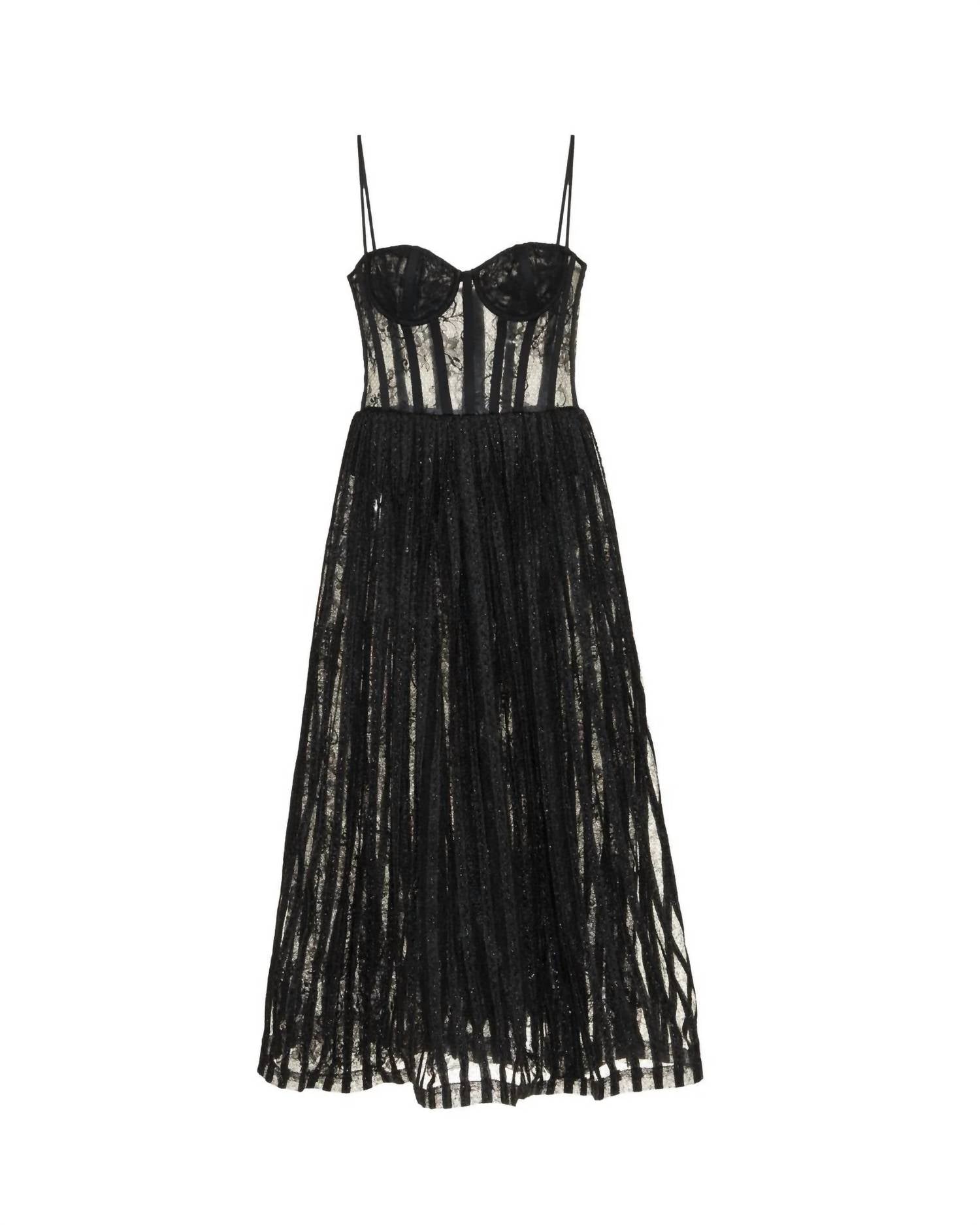 Patbo - Lurex Tulle Bustier Midi Dress