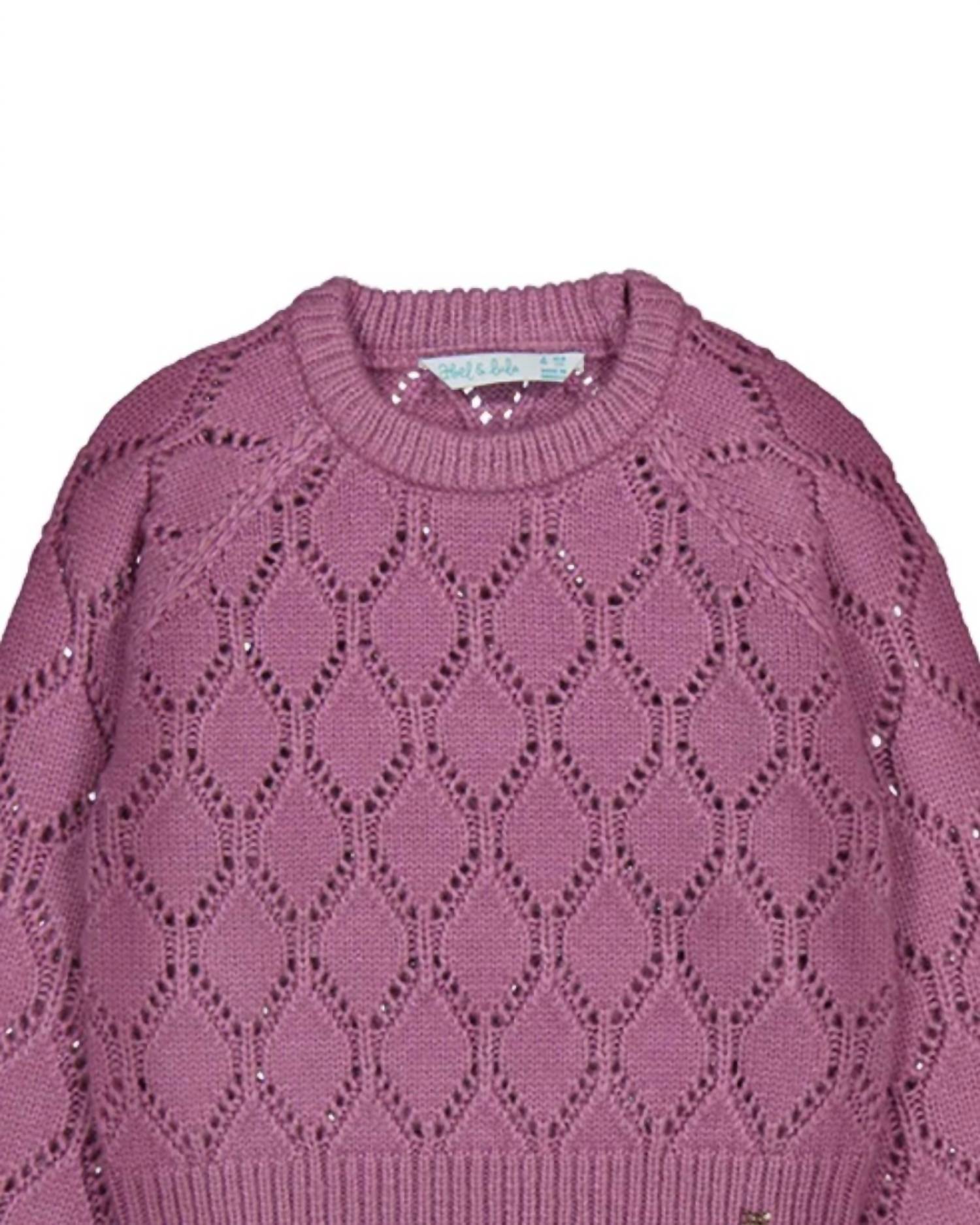 Abel & Lula - Girl's Openwork Glitter Sweater